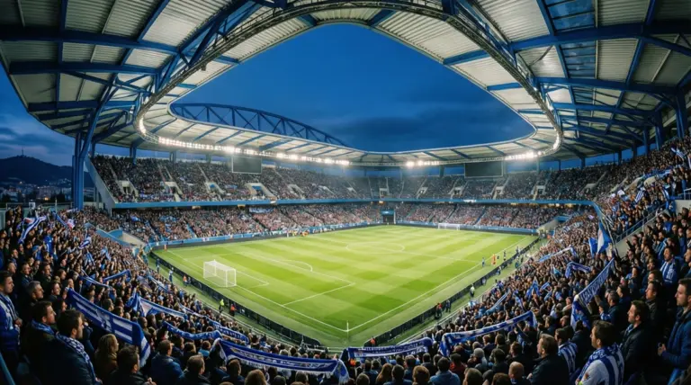 Estadio Reale Arena de la Real Sociedad durante un partido de La Liga