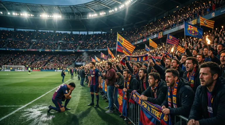 Estadio de fútbol lleno durante la última jornada de La Liga con ambiente de final de temporada